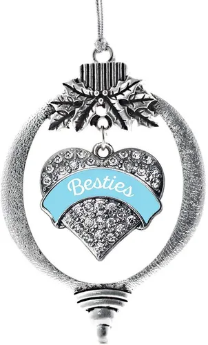 Miniatura 66 de Inspired Silver Adornos festivos de dije de corazón pave de plata con circonitas cúbicas