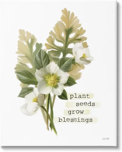 Miniatura 12 de Stupell Industries Plantas Semillas Cultivar Bendiciones Frase inspiradora de jardín de primavera, diseño de House Fenway