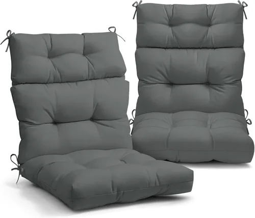 Miniatura 38 de EAGLE PEAK Cojín Acolchado para Silla de Patio con Respaldo Alto para Exteriores/Interiores, Juego de 1, 46'' x 22'', Azul Claro