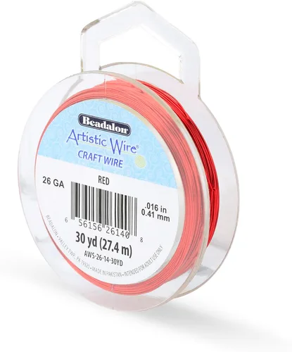 Miniatura 56 de Artistic Wire, alambre para manualidades de calibre 22 bañado en plata, resistente a las manchas, color cobre, blanco, 9,1 m