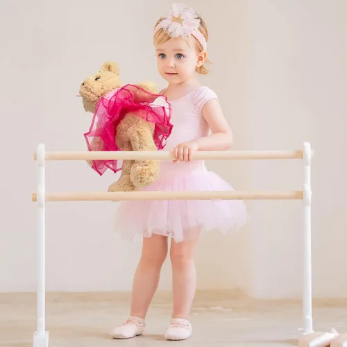 Miniatura 2 de Oso de peluche de bailarina con falda tutú, regalo de recital de cumpleaños para niñas y niños, 21 pulgadas, color rosa