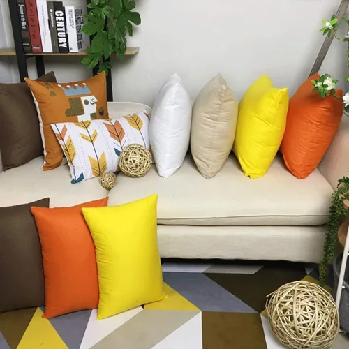 Miniatura 6 de Paquete de 8 fundas de almohada decorativas 100% de algodón, cómodas y sólidas, para Navidad, Halloween, sofá