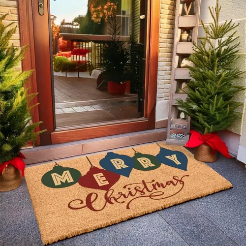 Miniatura 14 de LuxUrux Alfombra de Fibra de Coco de Bienvenida - Respaldo Extra Resistente, 17'' x 30'' Alfombra Natural para Puerta - Fácil de Limpiar, Hermoso