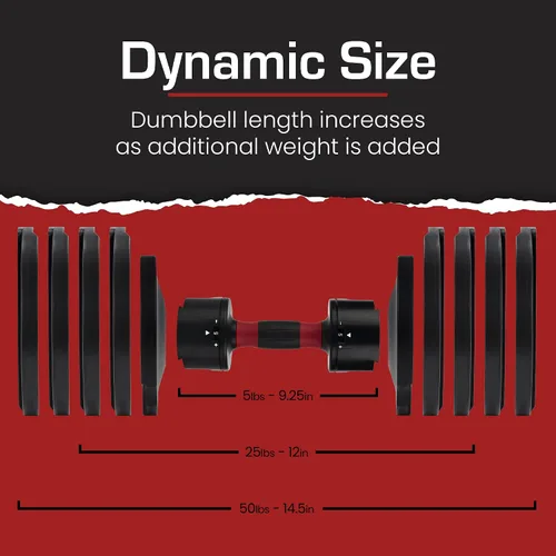 Miniatura 10 de Core Fitness® Adjustable Dumbbell Weight Set by Affordable Dumbbells