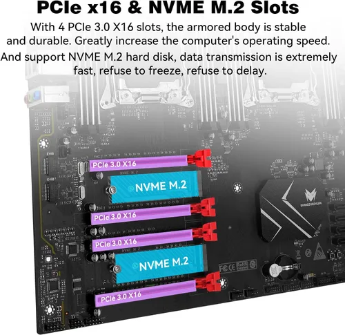 Miniatura 4 de X99 Placa base de doble CPU LGA 2011-3 Placa base de servidor para Intel i7 5ª/6ª generación Xeon E5 V3/V4 Series