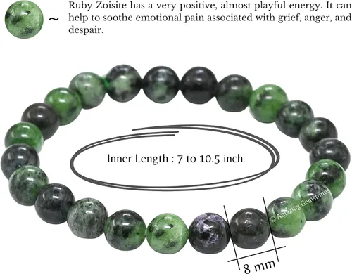 Miniatura 625 de Amazing Gemstone Crystal Bracelet for Women Men's Gifts - Protection Healing Crystal Bracelet - 8mm Gemstone Beaded Stretchable Bracelet Pulseras