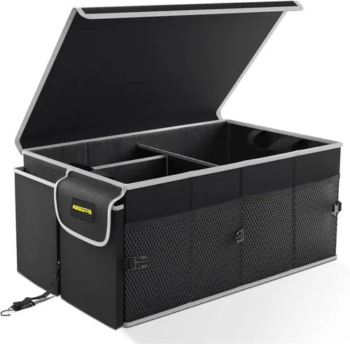 Miniatura 18 de MIKKUPPA Organizador de maletero de automóvil, organizador plegable de 35 litros con tapa, almacenamiento resistente para automóvil, SUV, camión