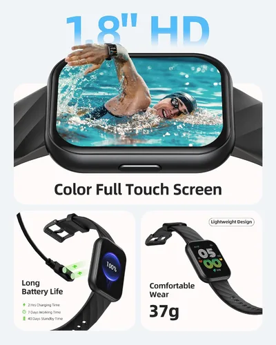 Miniatura 7 de Reloj inteligente Parsonver, reloj 5ATM impermeable para natación, rastreador de actividad física con más de 110 modos deportivos, monitor