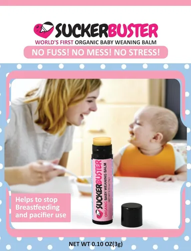 Miniatura 3 de SUCKERBUSTER - Bálsamo de destete para lactancia materna para bebés, 10 onzas, crema orgánica para pezones en barra de bálsamo - esenciales