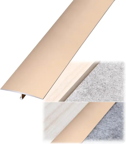 Miniatura 10 de Tira de transición de suelo de aluminio con moldura en T, para garaje, laminado a vinilo, tira de umbral de borde de puerta, para porche, entrada
