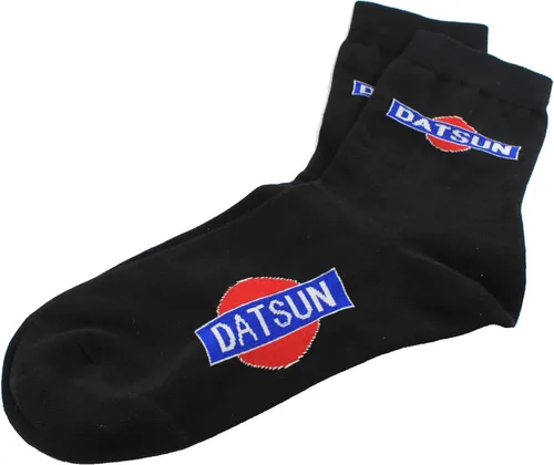 Miniatura 5 de Rotary13B1 Datsun Logo - Calcetines - Negro Crew Longitud