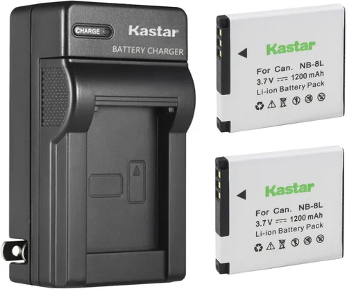 Miniatura 7 de Kastar Paquete de 1 batería y cargador de pared de CA de repuesto para Canon NB-8L NB8L, NB-8LH NB8LH, Canon CB-2LA, cargador CB-2LAE, Canon