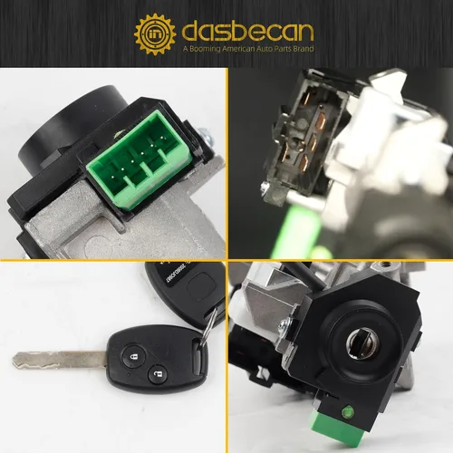 Miniatura 5 de Dasbecan Conjunto de cilindro de bloqueo del interruptor de encendido compatible con Honda Accord CRV FIT Odyssey Civic 2006-2011 06350-SAA-G30
