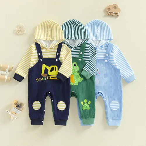 Miniatura 297 de Conjunto de ropa de otoño e invierno para bebé y niño, sudadera larga con capucha y pantalones para niños pequeños, 6, 12, 18, 24 meses, 2T