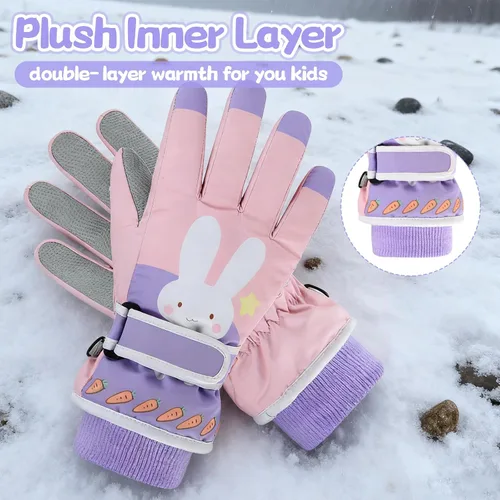 Miniatura 78 de Guantes de nieve para hombre y mujer, impermeables, para invierno, cálidos, para esquí, snowboard, guantes para mujer