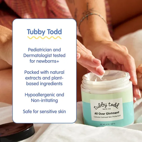 Miniatura 4 de Set de lavado corporal y ungüento para eccema hipoalergénico y suave de Tubby Todd para bebés - Cuidado de la piel delicado para recién nacidos