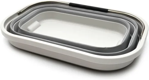 Miniatura 2 de SAMMART Cesta rectangular plegable de 20.8 L (5.49 galones), cubo de fregona plegable para limpieza de la casa, lavado de autos, almacenamiento