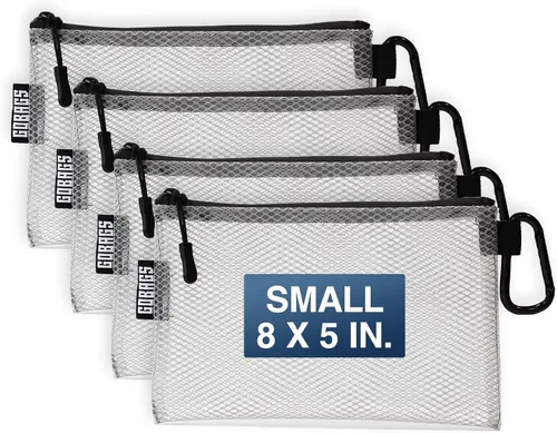 Miniatura 8 de GOBAGS Air Production Bolsa Mediana Transparente con Cremallera (Paquete de 4) – Organizador de Cables y Bolsa de Equipo de Viaje para Electrónicos