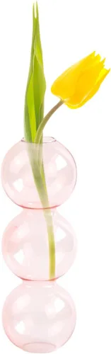 Jarrón hidropónico de burbujas de vidrio transparente, jarrón de burbujas de estilo lindo de 7 pulgadas, jarrón floral único creativo para centros