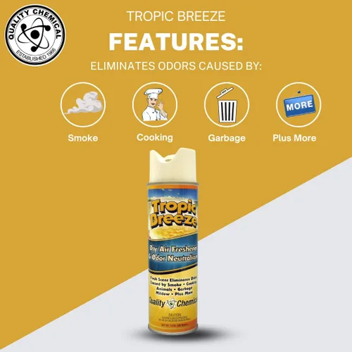 Miniatura 3 de Quality Chemical Tropic Breeze - El ambientador seco y eliminador de olores más potente, el mejor desodorante de habitación y aerosol de aire