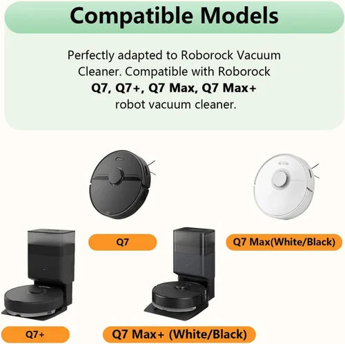 Miniatura 2 de Piezas de repuesto aptas para Roborock Q7 Q7+Q7 Max Q7 Max+ Plus Robot Aspirador Kits de Accesorios de Aspiradora. Cepillo de rodillo principal