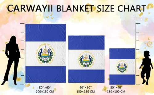 Miniatura 7 de Manta patriótica de franela azul suave de El Salvador, regalo para mujeres y hombres, manta mullida para sofá regazo, para interiores y exteriores