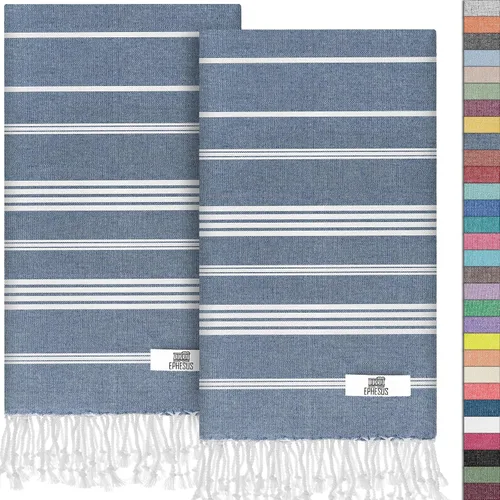 Miniatura 96 de EPHESUS TOWELS Toallas de Mano - Juego de 2 18" x 30" - Toalla de Mano Turca Decorativa para Baño, Cocina, Invitados, Cara, Cabello, Té, Paño