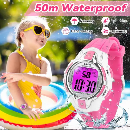 Miniatura 2 de Edillas Kids Watches Digital Girls Boys,7 Colors Light Wrist Watch for Child Waterproof Sport Outdoor Multifunctional Watches with StopwatchAlarm