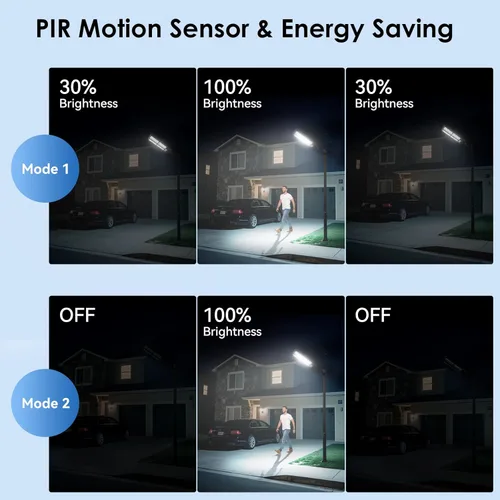 Miniatura 2 de 4-Pack Solar Street Lights Outdoor, 13000LM 6500K Waterproof LED Solar Flood Lights with Motion Sensor, Dusk to Dawn Solar-Powered Light for