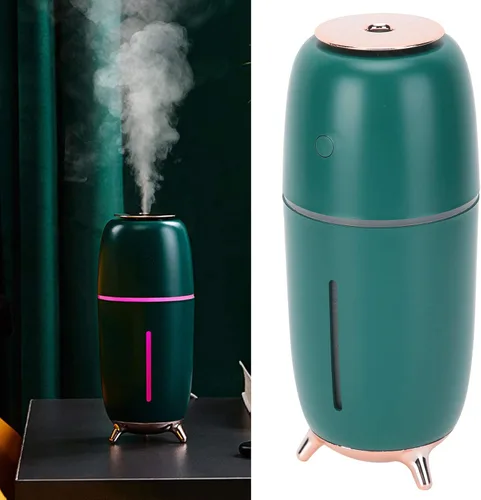 Miniatura 5 de Humidificador pequeño, mini humidificador portátil con luz nocturna, humidificador de escritorio personal USB, pequeño humidificador de niebla fría
