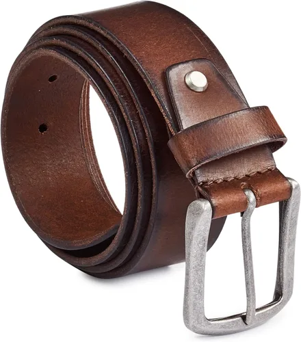 Real arnés de grano completo cinturón de cuero de vaca para hombres 1.496 in ancho casual retro look estilo vintage hecho a mano regalo de San