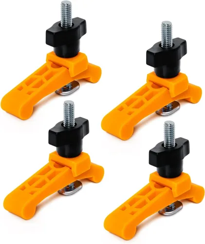 Miniatura 11 de POWERTEC Abrazadera de retención en T 71168V, 5-1/2 pulgadas de largo x 1-1/8 pulgadas de ancho, paquete de 2, abrazaderas de riel en T