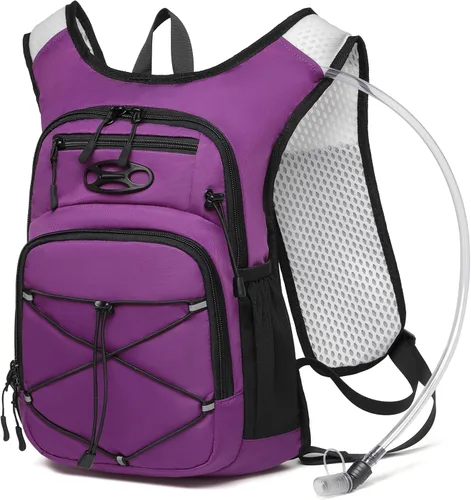 Miniatura 12 de Mochila de hidratación ligera Wotony con vejiga de agua de 2L O 3L para ciclismo, senderismo, rave - Mochila de agua para hombres y mujeres