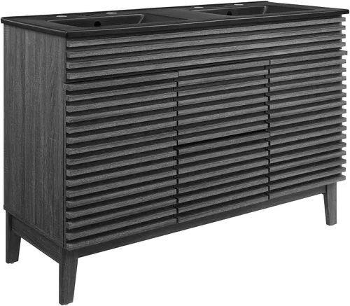 Miniatura 44 de Modway Render 23.5" tocador de baño en nogal (lavabo no incluido)