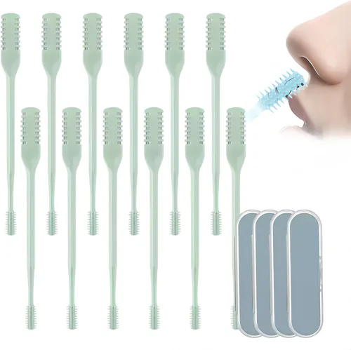 Miniatura 22 de Cortador de pelo nasal portátil, esencial de viaje para hombres y mujeres, herramientas de eliminación de vello de fosas nasales de doble cara