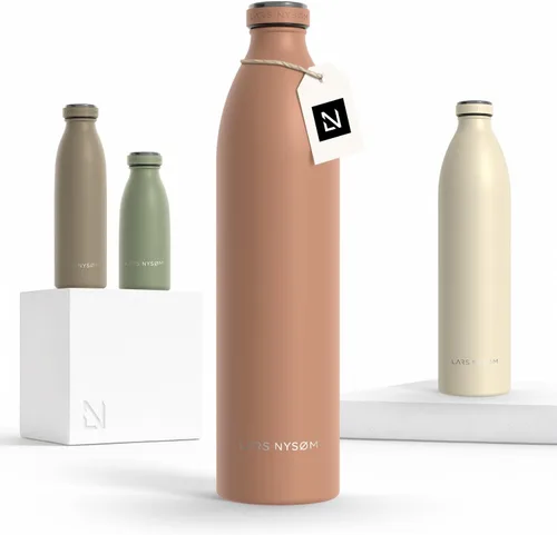 Miniatura 38 de LARS NYSØM Botella de agua XL de acero inoxidable aislada 12oz 17oz 25oz 34oz 51oz Botella térmica aislada para bebidas calientes y frías Azul