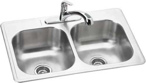 Miniatura 22 de Elkay DSE233194 Dayton Equal - Fregadero de acero inoxidable con doble tazón, 33 x 19