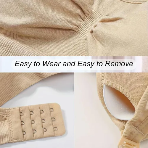 Miniatura 5 de 3 Pack Full Cup Maternity Bras, Seamless Nursing Bras for Breastfeeding with Extra Bra Extenders Nursing Bralette
