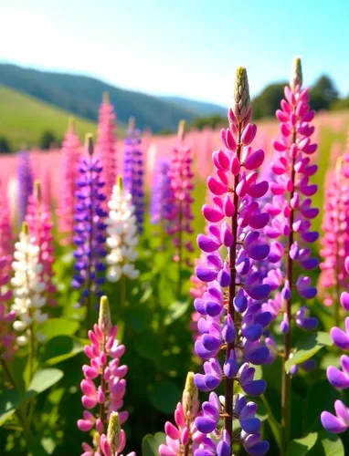 Miniatura 5 de Semillas de altramuz alto multicolor mezcla de más de 50 semillas para cultivar plantas perennes en las zonas 4-8 para plantar en primavera u otoño