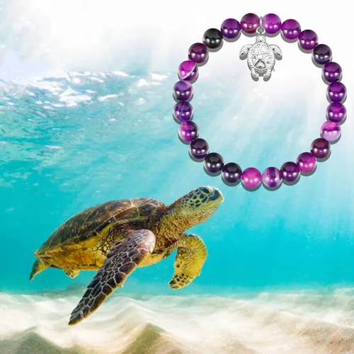 Miniatura 5 de MollyQueen Pulsera de tortuga marina, regalos para amantes de las tortugas, regalos de tortuga marina, joyería inspiradora de Navidad, regalo