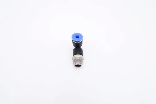 Miniatura 5 de Empuje para Conectar Accessorio 1/8" Tubo OD x 1/8" Rosca Macho NPT, Codo Neumático Macho de Aire y Agua de 90 Grados Giratorio Empuje Rápido