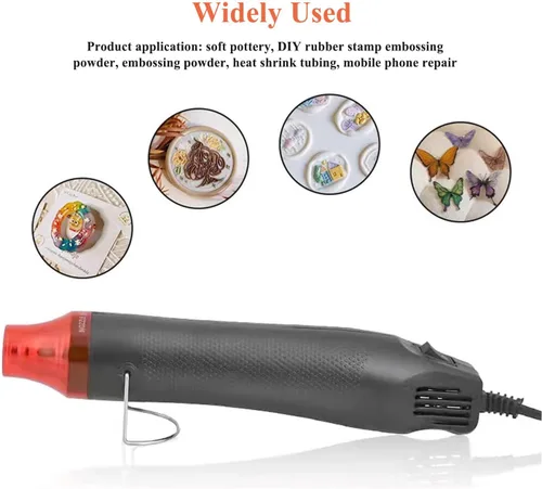 Miniatura 6 de Mini pistola de calor portátil de 300 W, pistola de calor de mano de doble temperatura para eliminar vasos epoxi, pintura de burbujas de aire