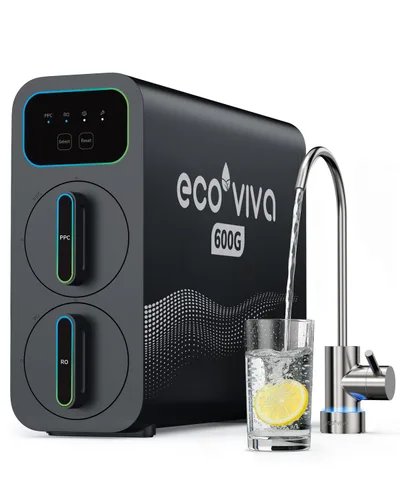 Sistema compacto de ósmosis inversa E6 600GPD, sistema de ósmosis inversa sin tanque de 9 etapas debajo del filtro de agua del fregadero,