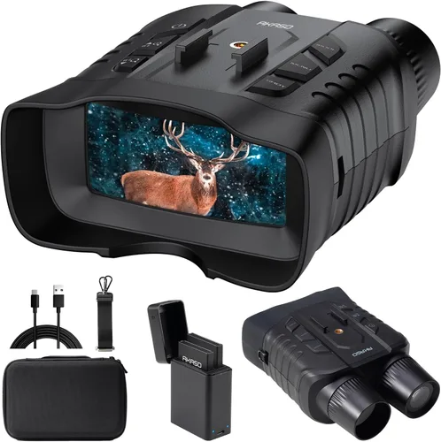 AKASO Seemor-200 - Gafas de visión nocturna - Binoculares de visión nocturna a todo color 4K para adultos, con aplicación habilitada para guardar