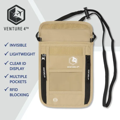 Miniatura 7 de Venture 4th bolsa de cuello de viaje con traba RFID
