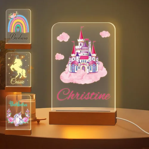 Miniatura 22 de Luz nocturna con foto personalizada, lámpara LED con nombre de corazón, lámpara acrílica personalizada con imagen, regalo para su novia, amante