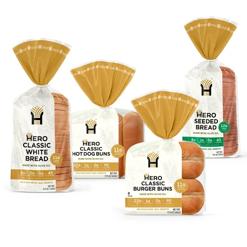 Miniatura 7 de Hero Pan de semillas — Delicioso pan con 1g de carbohidratos netos, 0g de azúcar, 60 calorías, 12g de fibra por rebanada Pan bajo en carbohidratos