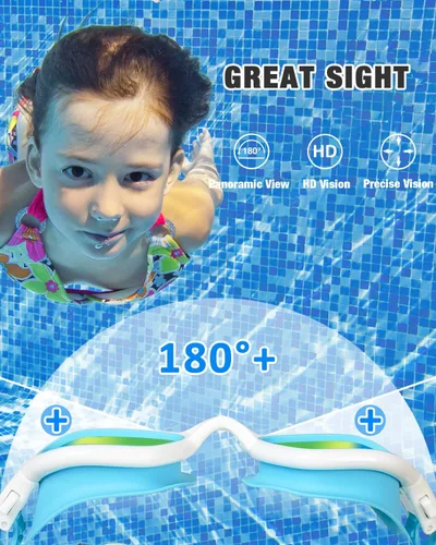 Miniatura 6 de XDX Gafas de natación con gorro de natación, gafas de piscina antivaho con lentes desmontables, juego de gorras de natación para jóvenes, hombres