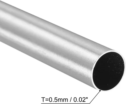Miniatura 3 de uxcell Tubo redondo de acero inoxidable 304 0.512 in OD 0.020 in espesor de pared 9.843 in longitud 2 piezas