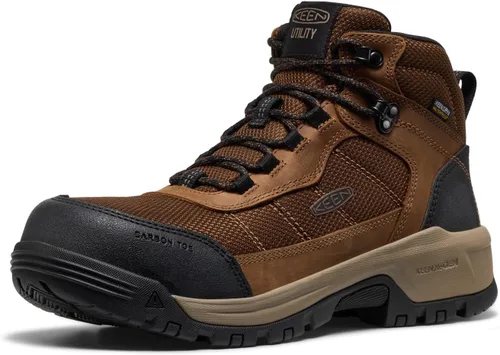 Miniatura 8 de KEEN Utility Botas de trabajo impermeables de 90 grados con punta compuesta para hombre Skokie Hiker Style Mid Height